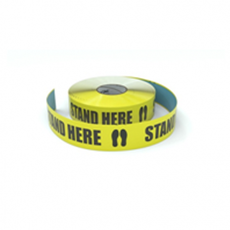 Stand Here with Feet Icon Floor  Marking Tape