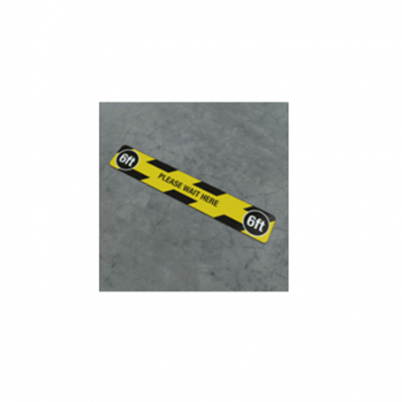 Please Wait Here 6Ft Social Distancing Strip
