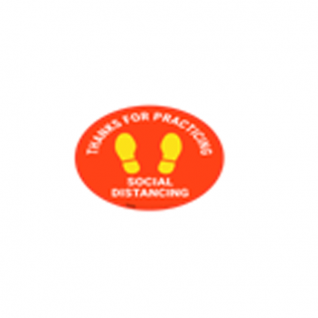 Thanks For Practicing Social Distancing  Floor Sign