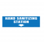 Hand Sanitizing Station with Arrow Banner