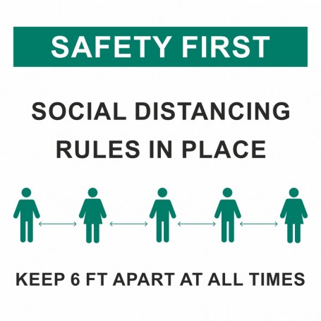 Safety First Social Distancing In Practice Banner