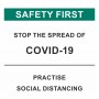 Safety First Stop the Spread of Covid19-Banner