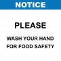 Notice Please Wash Your Hands For Food Safety - Portrait