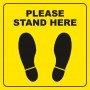 Please Stand Here Floor Sign