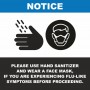 NoticePlease Use Hand Sanitizer Wear Face Mask Banner