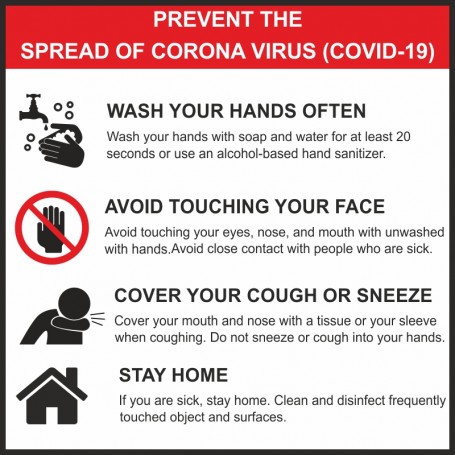 Prevent the Spread of (Covid-19) Banner