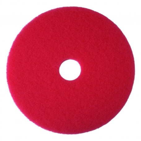 3M 5100 Red Buffer Floor Pad-17 inch Pack of 4
